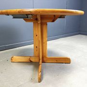 Rainer Daumiller style pine wood dining table, 1970s