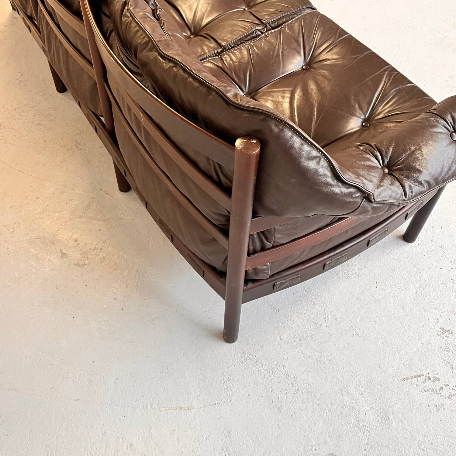 Canapé en cuir conçu par Arne Norell pour Coja, Suède, années 1970