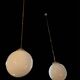 two xxl vintage opaline ball suspension