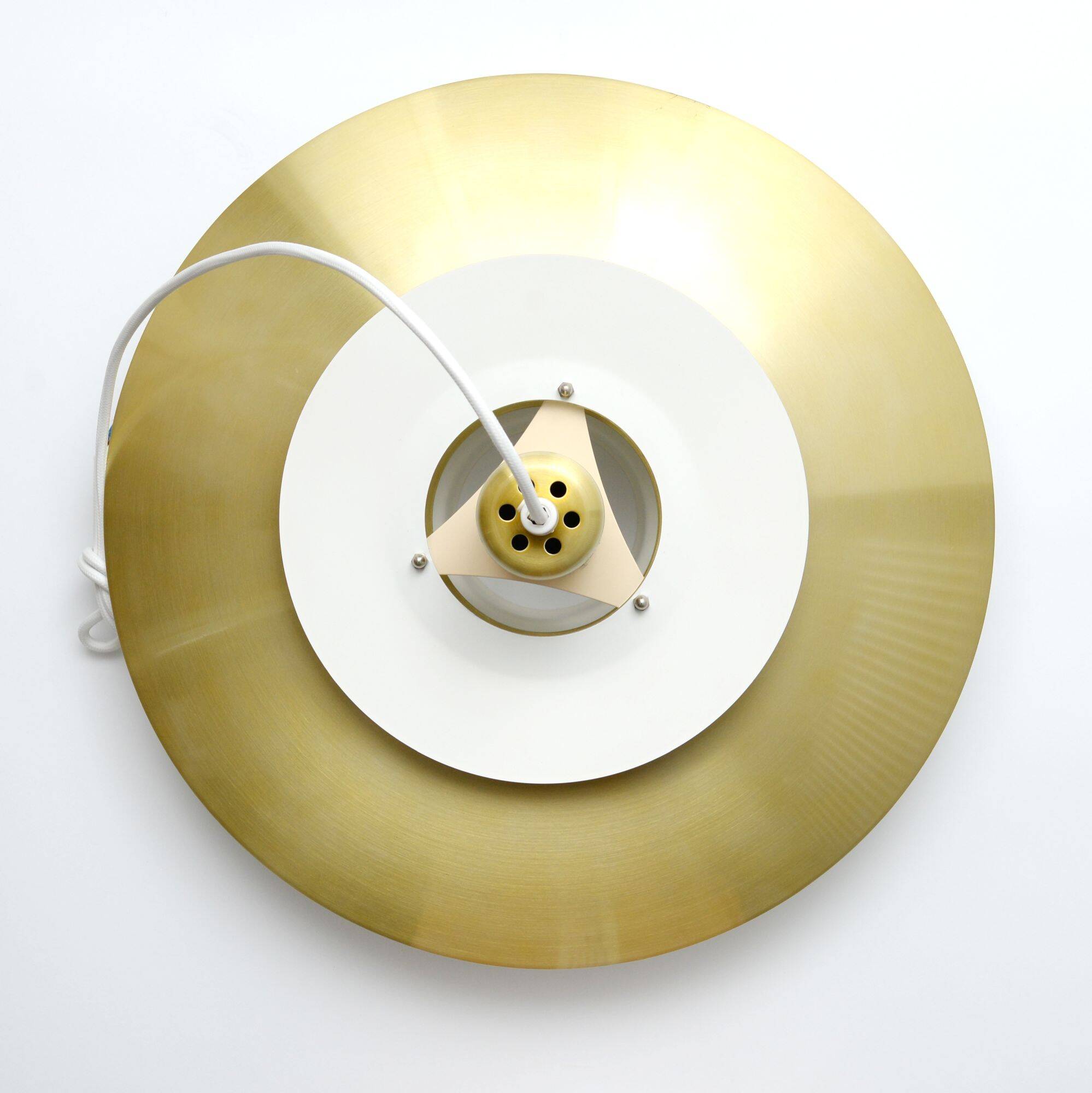 Vintage Danish lamp in brass, 1970's