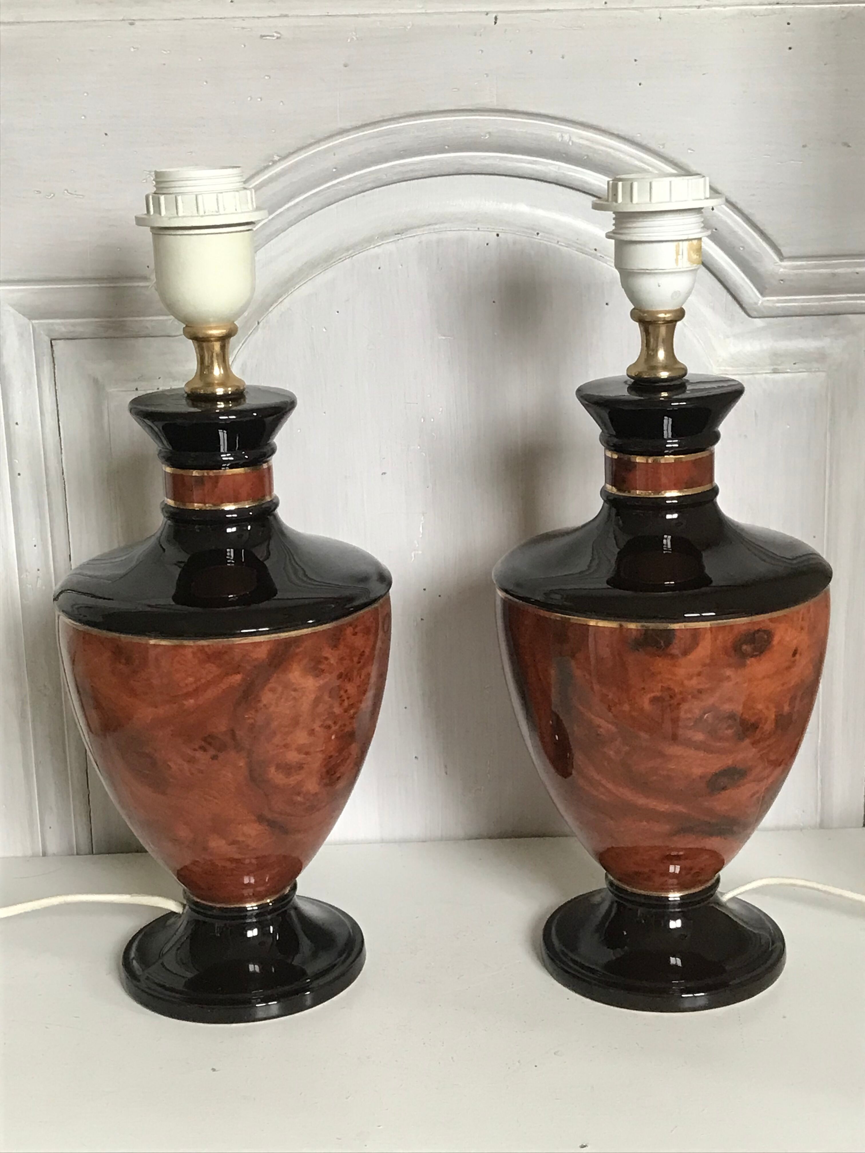 Vintage lamp pair