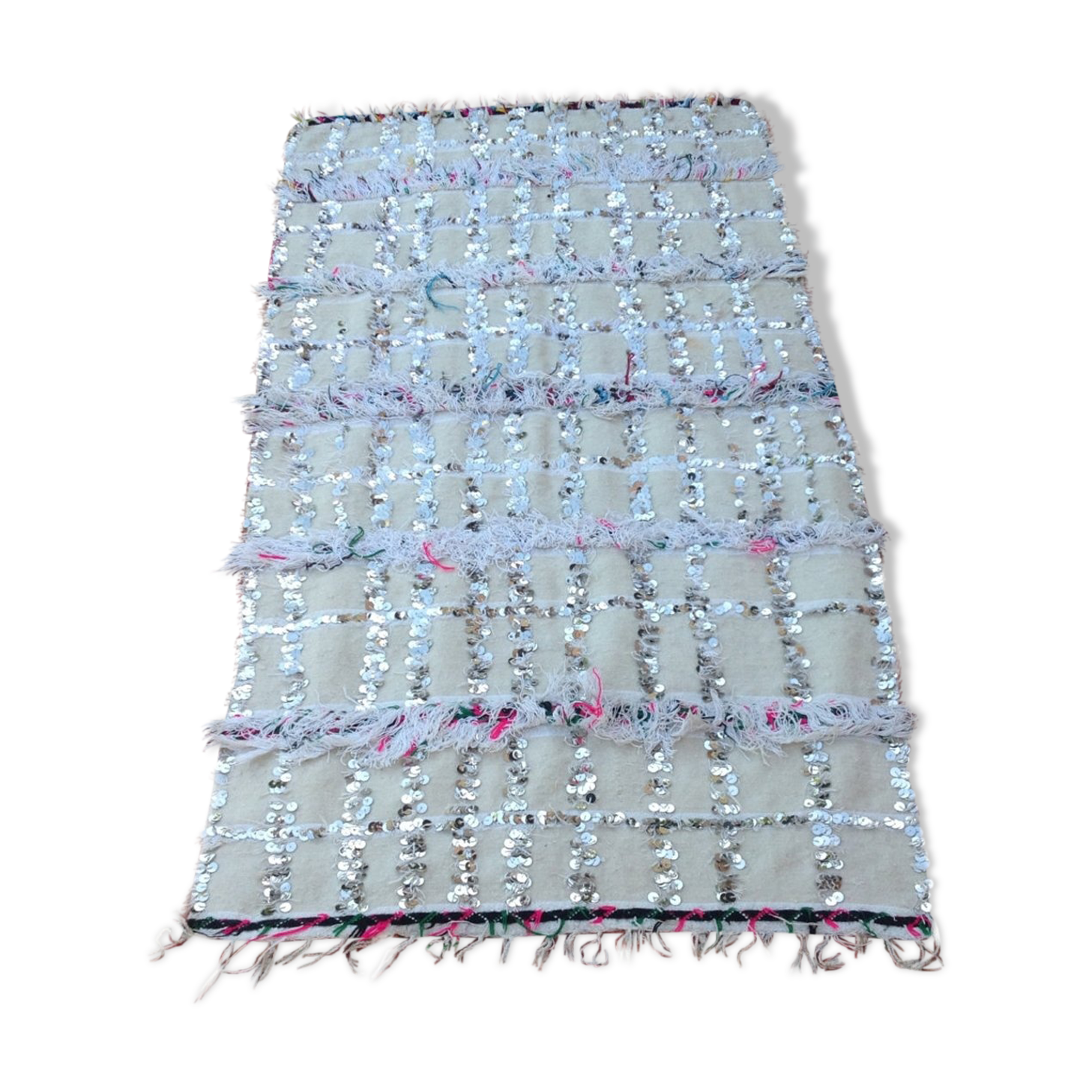 Carpet Moroccan vintage handira 160x90cm