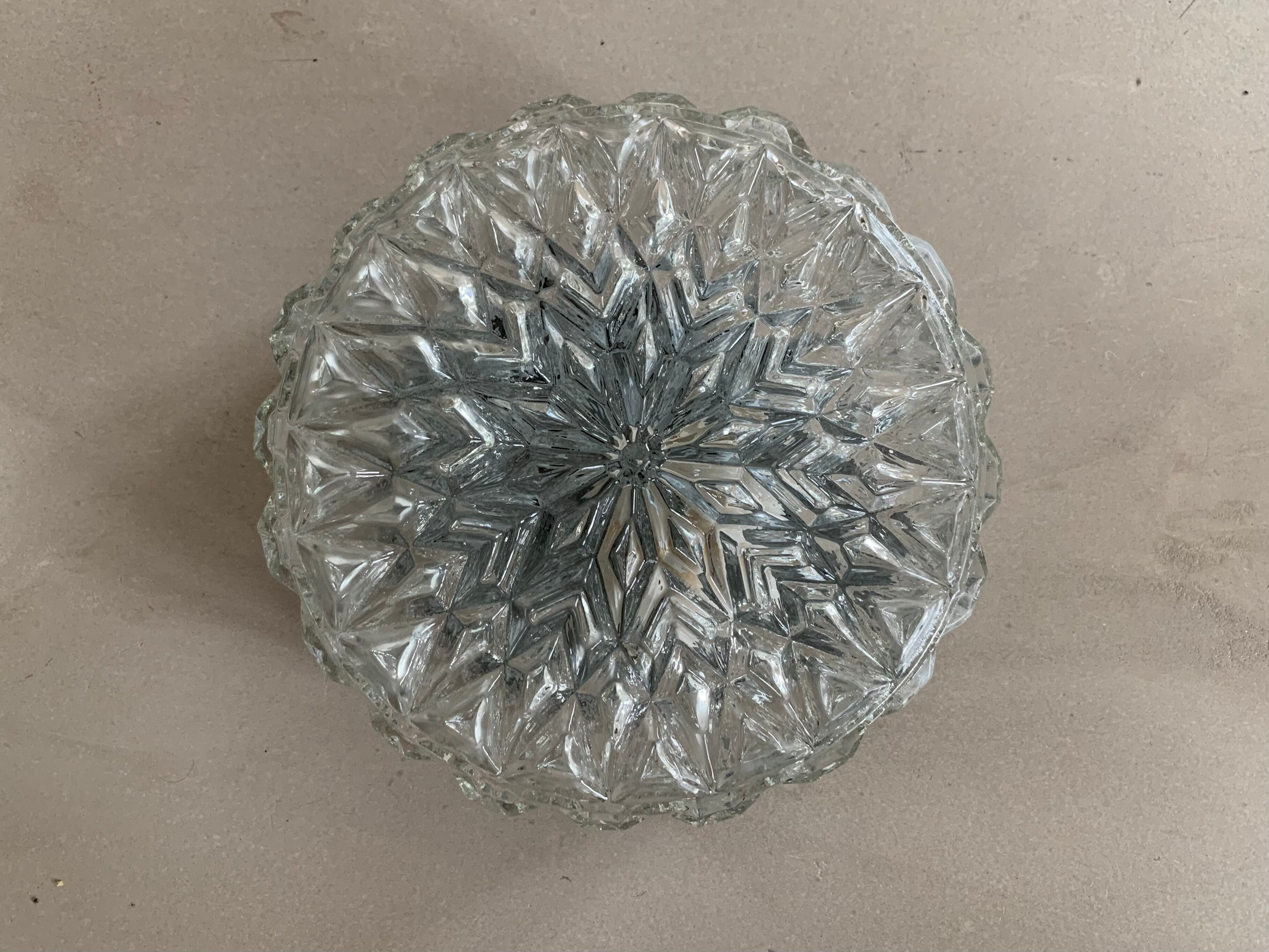 Vintage glass wall or ceiling lamp