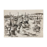 Watercolor seaside
