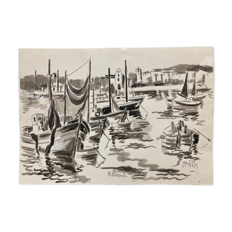 Watercolor seaside