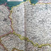 Carte ancienne Europe Centrale — Flux commerciaux 1947 | Suisse, Autri