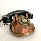 Vintage phone 50's copper and bakelite