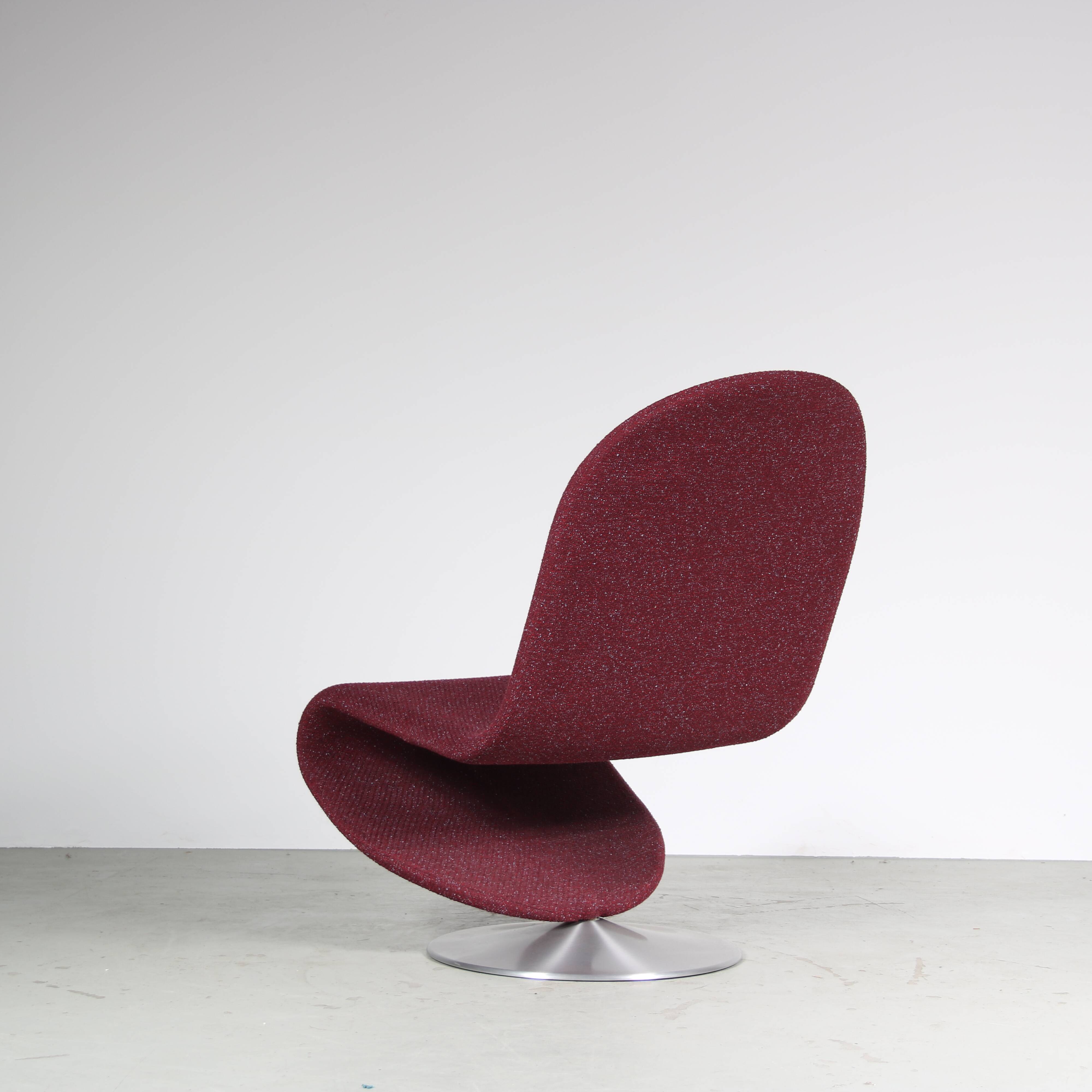 2020 edition of the 1970s 1-2-3 chair by Verner Panton for VerPan, Denmark
