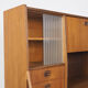 Vintage dutch teak buffet with showcase 1960
