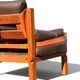 Ensemble Salon Pierre Chapo - Canapé S32 & Fauteuil S15 - Orme & Cuir Brun