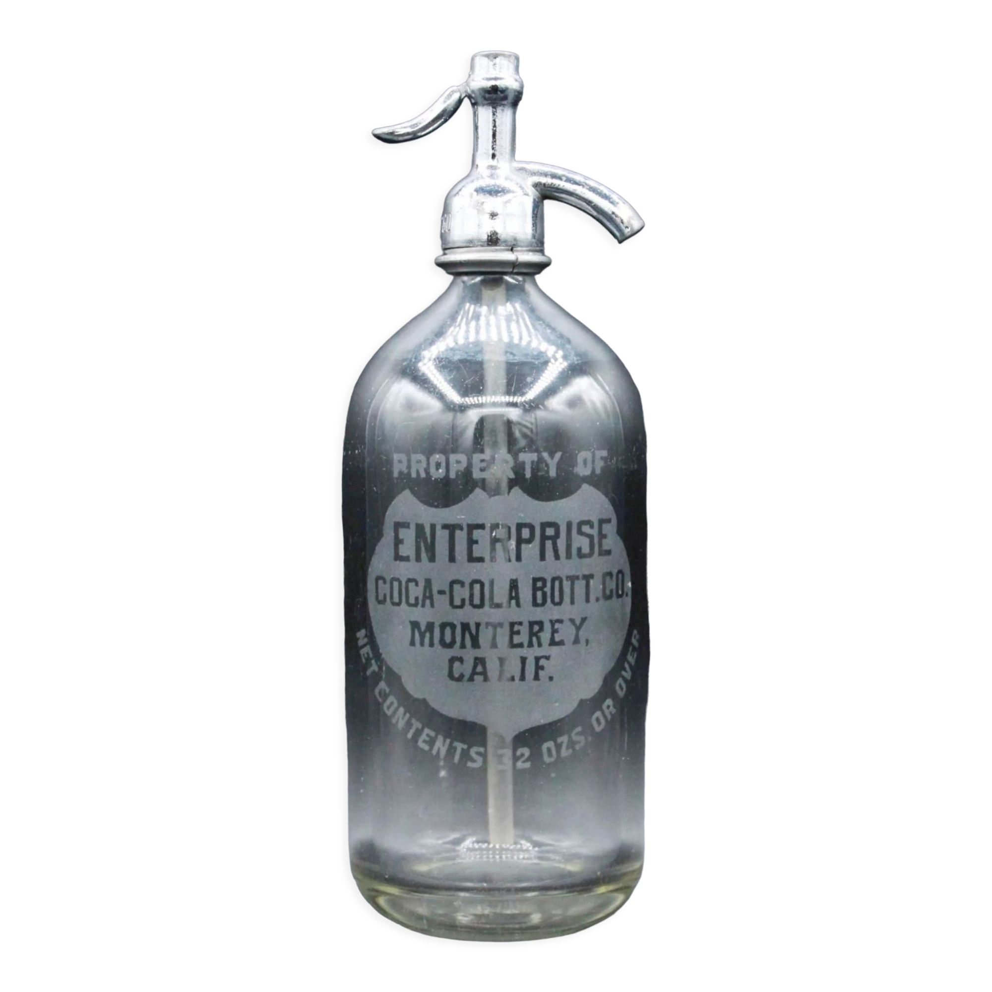 Vintage bottle Seltzer glass Coca-Cola "Company" Monterey California Western USA 1920's