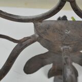 Pair of grey patinated iron wall lamps