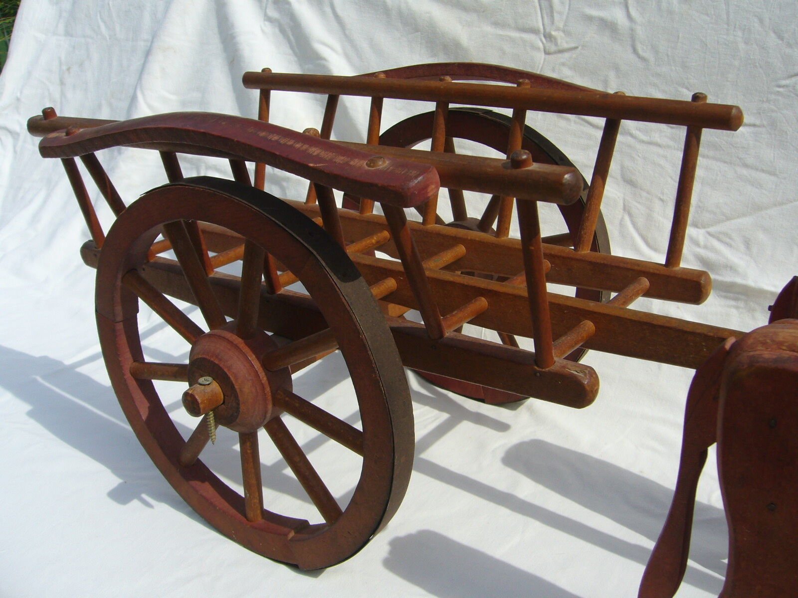 Wooden Toy char a oxen old Dejou