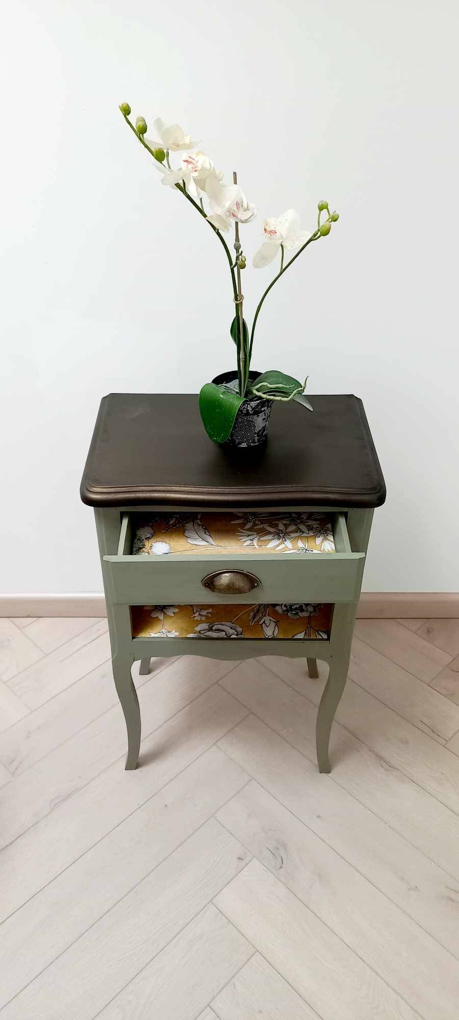 Revamped vintage bedside or occasional cabinet