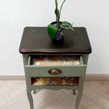 Revamped vintage bedside or occasional cabinet