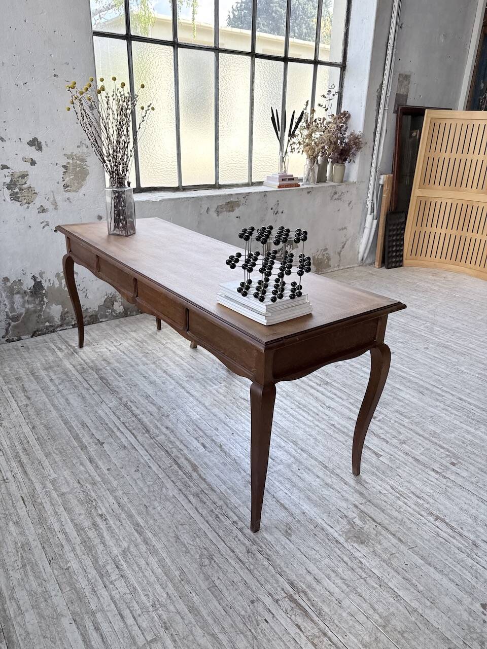 Console bureau en chêne 1960