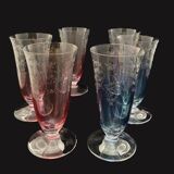 6 Arques crystal flutes stamped CDA
