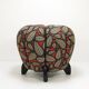up to 3 Art Deco stools by Jindrich Halabala, leaf pattern, pouf, ottoman, 1930s