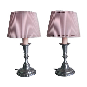 Duo of bedside lamps