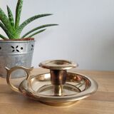 Brass cellar rat candle holder
