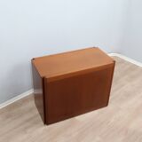 1970s Italian walnut Angelo Mangiarotti 4D series cabinet bar