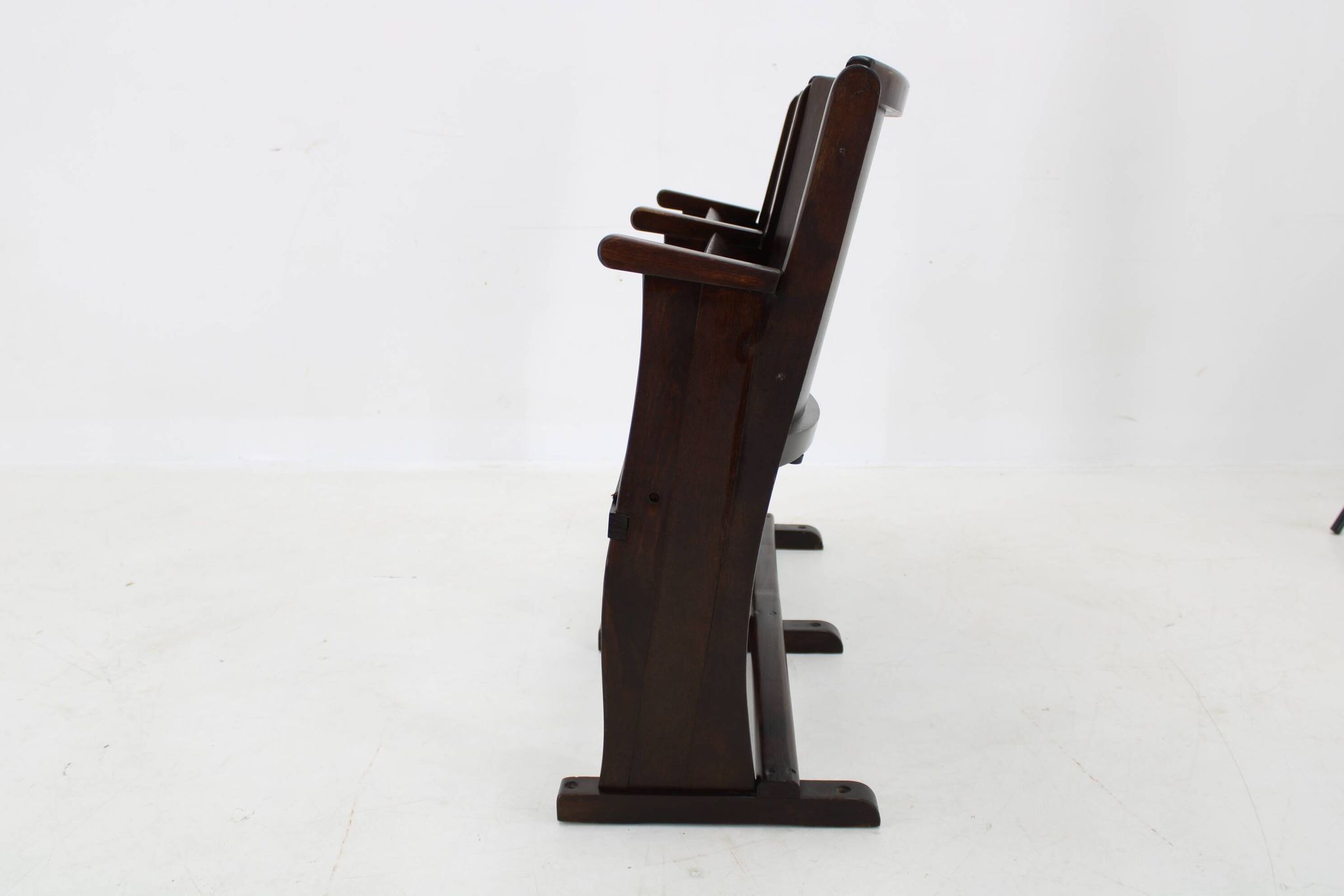 1970 two seater cinema bench by ton, czechoslovakia
