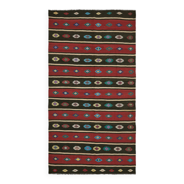 Turkish Handmade Vintage Anatolian Kilim 170 cm x 320 cm