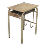 Simple school desk from 1960 with locker.
