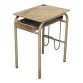 Simple school desk from 1960 with locker.