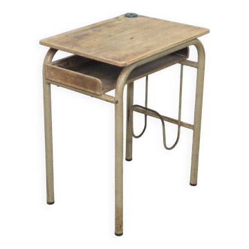 Simple school desk from 1960 with locker.
