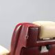 Fauteuil de barbier vintage en métal émaillé et similicuir design années 1960