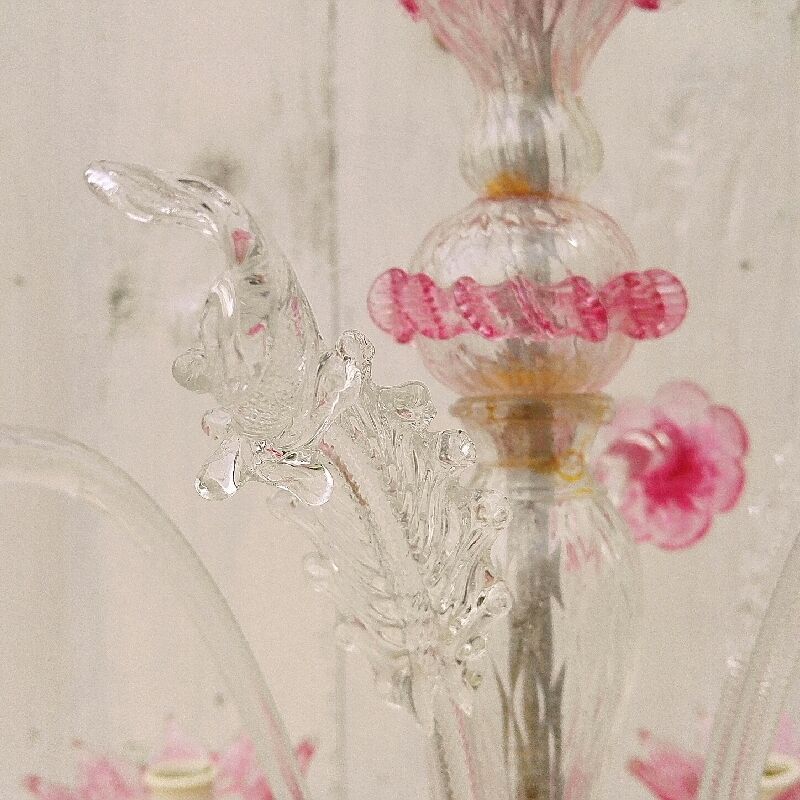 Murano glass chandelier romantic Casanova style