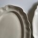 Sarreguemines ivory dish with oval godrons 38cm