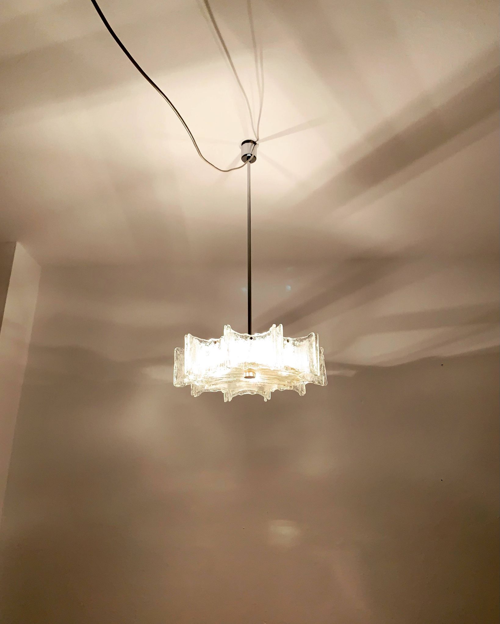 Ice Glass Chandelier by Kaiser Leuchten