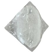 Large Organic Hollywood Regency Ice Glass Wall Light by Kalmar Lights, 1970