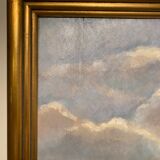 Old painting, Marine, signed E Chabrier and dated 1938