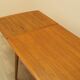 Table en teck, design danois, années 1970, fabriquée au Danemark