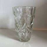 Vase en verre facetté vintage