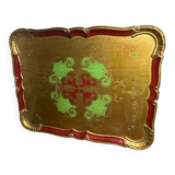 Grand plateau en bois florentin