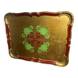 Large Florentine wooden tray