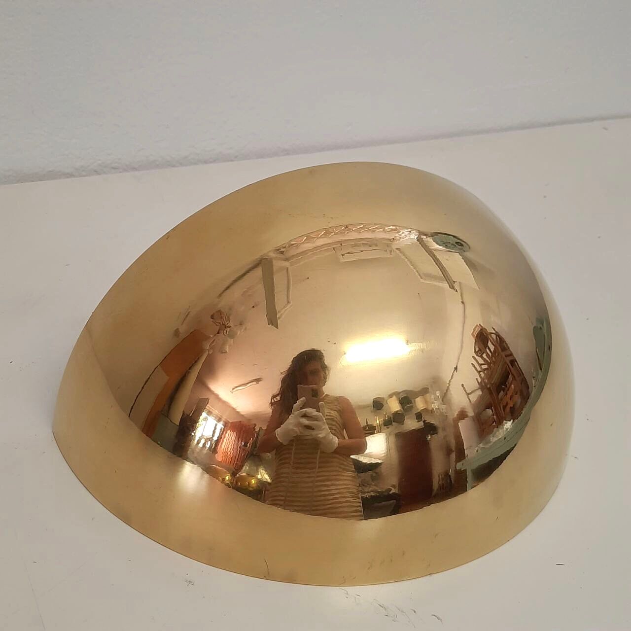 8 half moon sconces, Hollywood regency, brass, 60/70