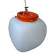 Lampada a Sospensione Vintage Space Age Anni '70 – Vetro Opalino e Arancion