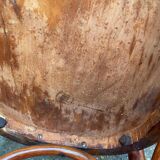 2 curved solid wood bistro chairs in Bordeaux.