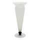 Satin-finished glass conical vase