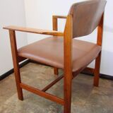 1960s Scandinavian armchair – rosewood, leather, vintage