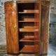 French Art Deco walnut wardrobe with mirror, 1930s