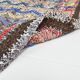 Tapis kilim vintage multicolore à motifs zigzag géométriques, 184x274 cm