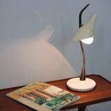 Oscar Torlasco for Lumen rare 1950s Italian table lamp in brass and marble