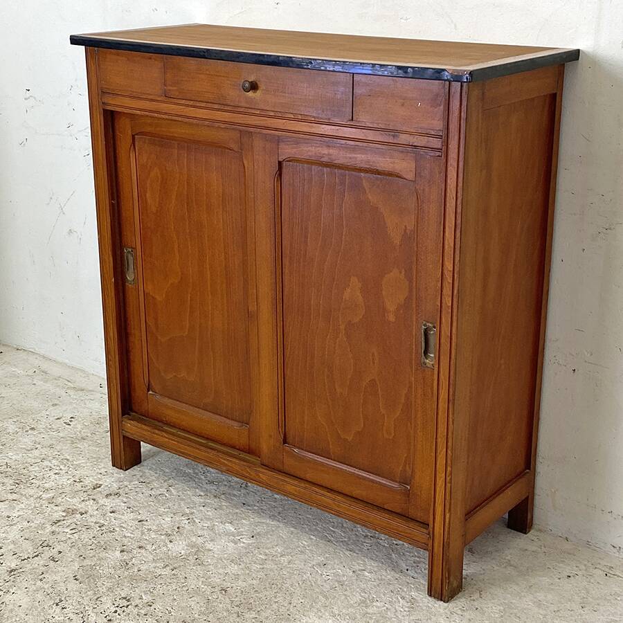 Parisian sideboard with vintage sliding doors 50's