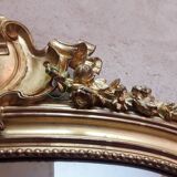 Golden mirror with pediment XIXth